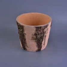 China Grande superfície áspera rodada cerâmica velas jar fabricante