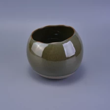 China Vaso de cerâmica redondo grande vela fabricante