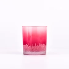Chiny Grawerowany laserowy efekt na różowym kolorze szklanym słoikom świecy 8 uncji producent