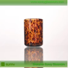 China leopard print candle holder glass manufacturer