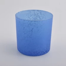 Cina Lussuosi vasetti di candela in vetro blu da 550 ml per casa profumata produttore