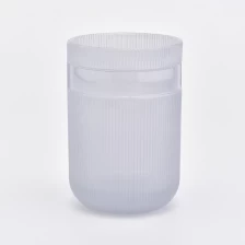 China luxury 7oz glass candle jar purple manufacturer