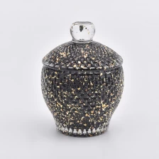 Cina vaso regalo in vetro nero di lusso con coperchio produttore
