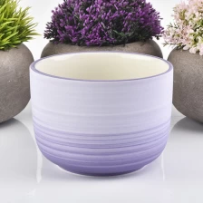 China luxury ceramic gradient color candle holder manufacturer