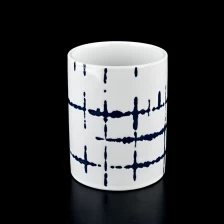 porcelana Decoración del hogar de lujo 10 oz Frascos de velas de cerámica Proveedor de vasos de velas blancas fabricante