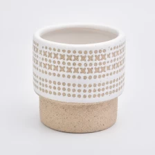 porcelana tarro de vela de cerámica de patrón de decoración del hogar de lujo fabricante