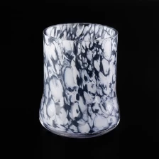 China Kerzenhalter aus dunkelgrauem Glas mit Marmor-Finish Hersteller