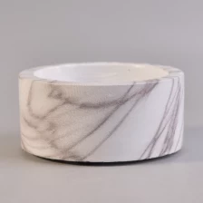 China marble pattern cement candle holder decoration manufacturer