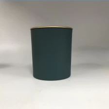 porcelana tarros de vela de vidrio mate con tapa de metal fabricante