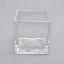 China mini square glass 70ml candle holders manufacturer