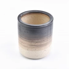 China new decoration iridescence ceramic candle jar manufacturer