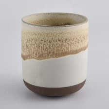 China new decoration round bottom ceramic candle jars fabricante