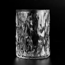 الصين new design 10oz high borosilicate clear glass candle jars الصانع