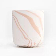 Chiny new design marble candle jars art painting ceramic candle holders producent