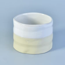 China Velas perfumadas de cera de soja branco e branco na jarra cerâmica de velas fabricante