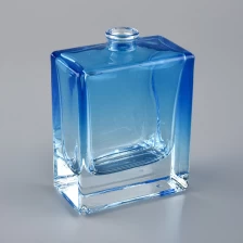 China frasco de perfume de vidro quadrado azul ombre fabricante