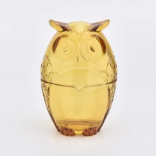 China owl shape 500ml glass candle jars manufacturer