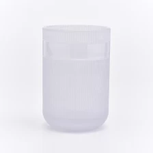 porcelana Tarro de cristal blanco perla con tapa para velas. fabricante