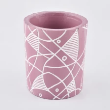 Cina vestito di vaso di candela di cemento rosa per cera 8 once produttore