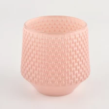 China Recipiente vazio cor-de-rosa da vela para fabricantes da vela fornecedor fabricante