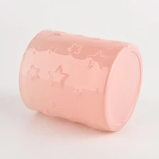 porcelana Frascos de vela de vidrio rosado para la decoración del hogar de la vela de cera de soja fabricante