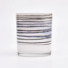 中国 热门玻璃蜡烛罐用于家居装饰8盎司独特的设计玻璃罐零售商 制造商