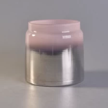 China Frasco popular de vela de vidro com efeito galvanoplastia fabricante