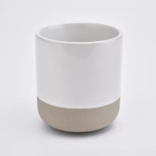 Cina popolare barattolo di candela in ceramica bianca di forma rotonda produttore
