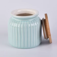 China frascos de vela cerâmica design abóbora com tampa fabricante