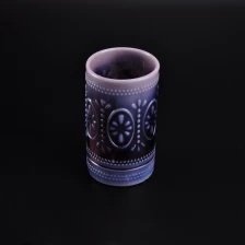 porcelana los titulares de vela de vidrio de color púrpura fabricante