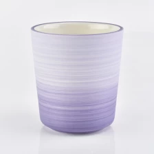 porcelana envoltura de seda púrpura decorado tarros de cerámica fabricante
