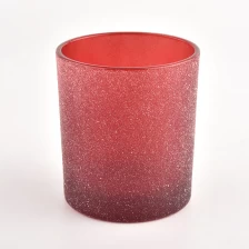 China red cylinder glas candle vessel 8 oz manufacturer