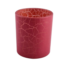 porcelana recipiente de vela de cristal decorativo rojo 12 oz fabricante