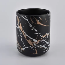 Cina portacandele in ceramica nera a fondo rotondo produttore