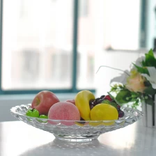 China round glass fruit plate manufacturer