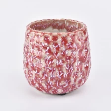 porcelana Jarrón de cerámica rojo esmaltado redondo transmutación fabricante