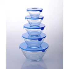 Chiny salad glass bowl with cover producent