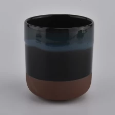China sand effect 15oz ceramic candle jars popular manufacturer