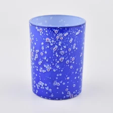 China shinny biru yang unik pemegang lilin kaca pengilang