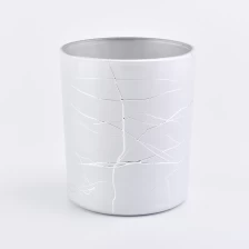 China Castiçal de vidro branco prata decoração de casa fabricante
