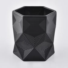 Chine petits pots de bougie en verre hexagonal de luxe fabricant