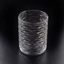 China stripe glass candle vessel for wholesale manufacturer