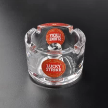 China transparen round glass ashtray with decal manufacturer