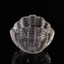 porcelana diseño de cáscara transparente decoración para el hogar nuevo tarro de cristal de vela pesada fabricante