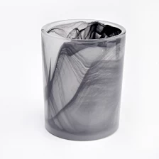 porcelana jarra de vela de vidrio negro único para la decoración del hogar fabricante