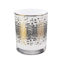 China unique white glas candle jar for candle making manufacturer