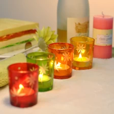 Chiny various colors glass candle holder producent