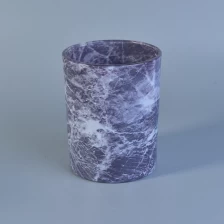 China water painting marble effect glass candle holder manufacturer