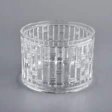 China wedding candleholder crystal embossed custom candle glass manufacturer