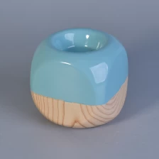 China Casal decorativo de cerâmica em forma de cubo de tealight fabricante